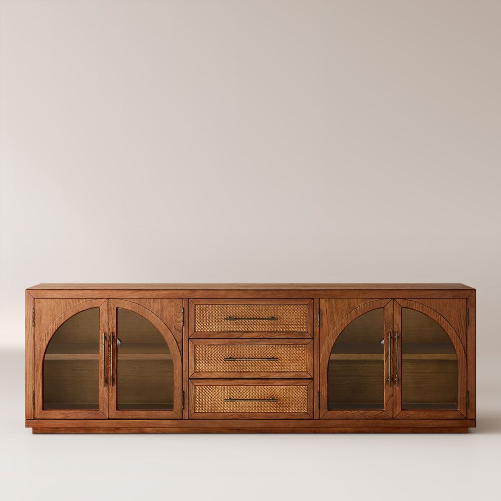 Brown Oak TV Stand