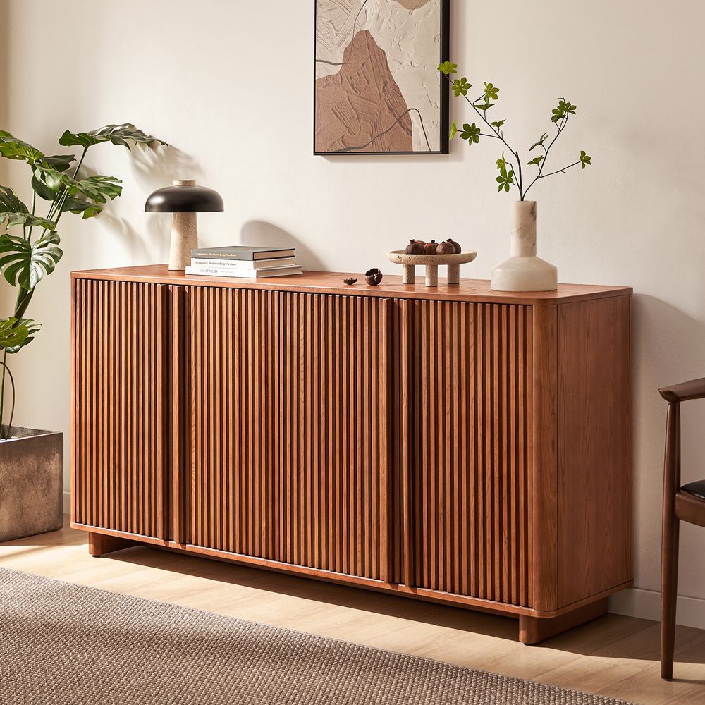 brown dining room sideboard