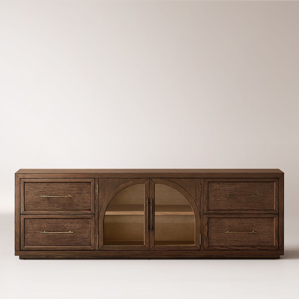 Dark Brown Oak TV Stand