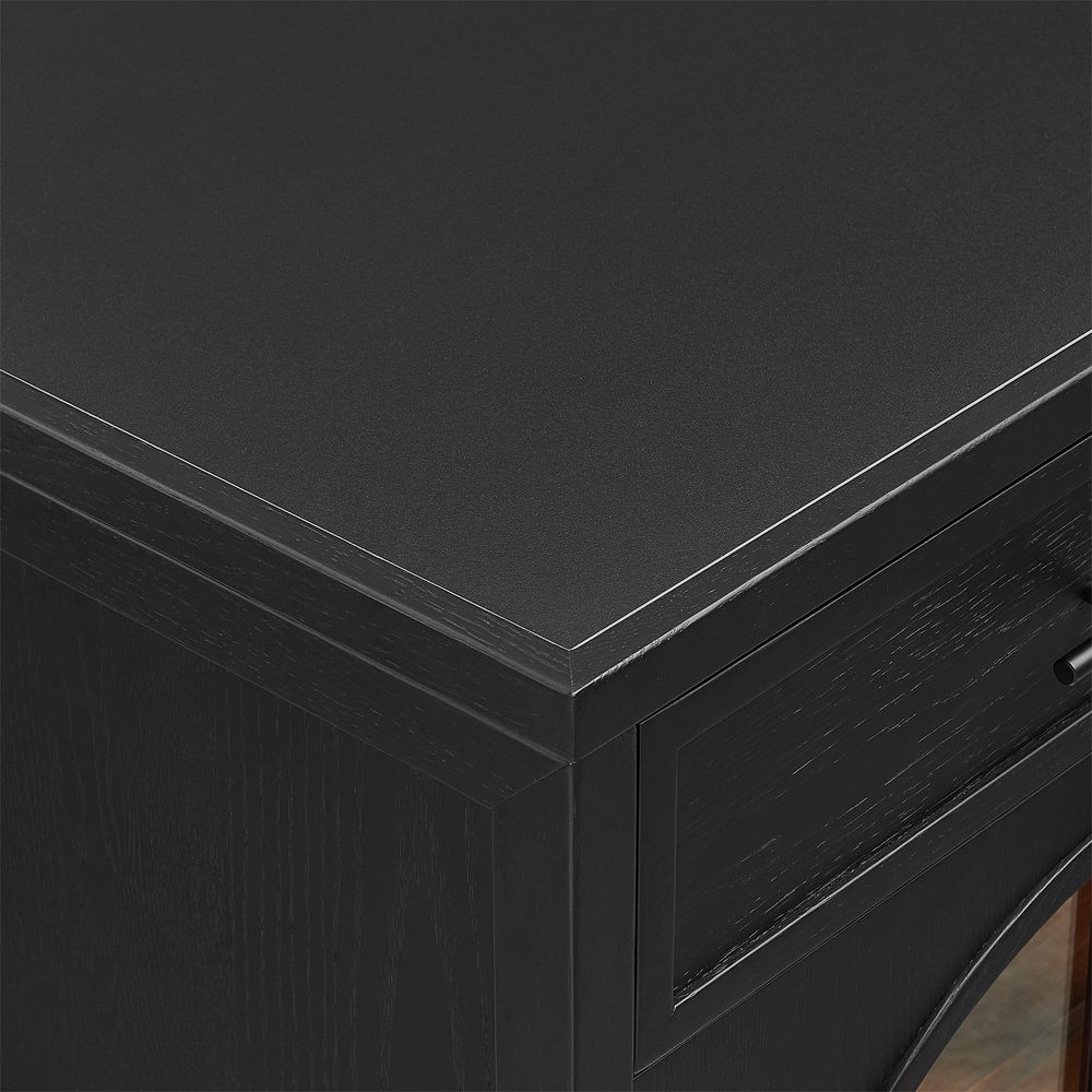 Black Versatile Kitchen Island with Black SIntered Stone