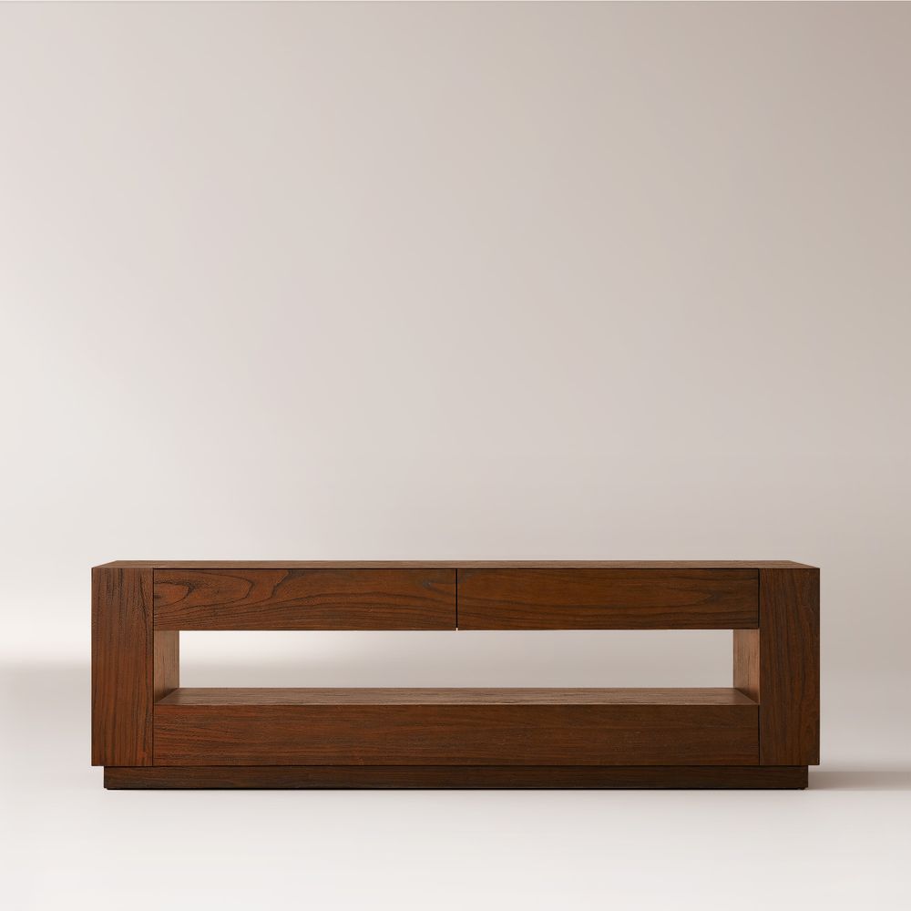 Brown Wood TV Stand