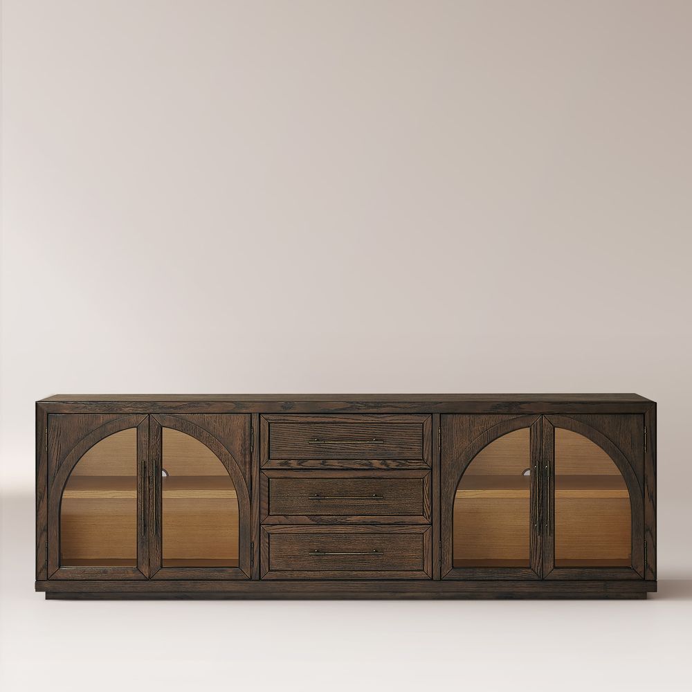 Dark Brown Oak TV Stand