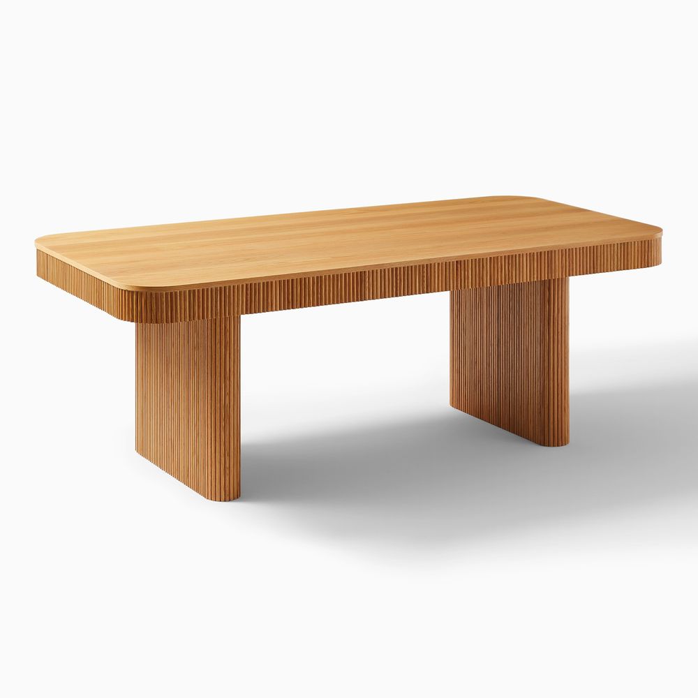 84" Natural Solid Oak Dining Table