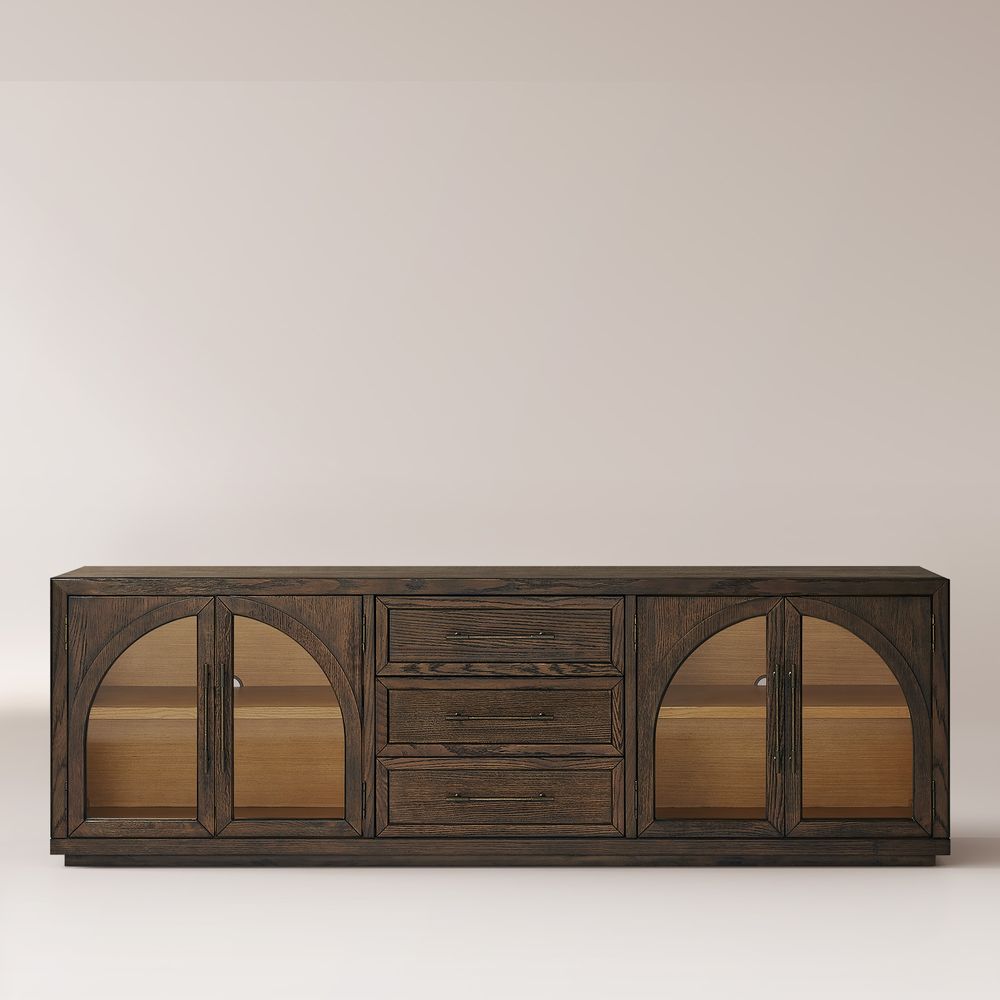 Dark Brown Oak TV Stand
