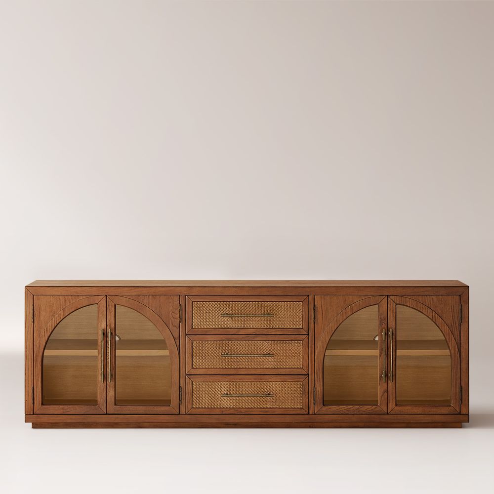 Brown Oak TV Stand