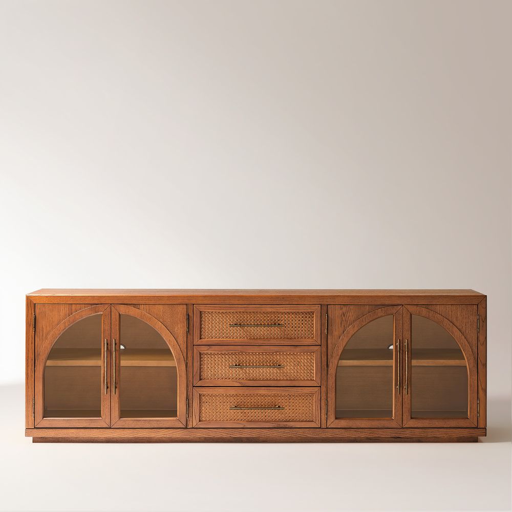 Brown Oak TV Stand