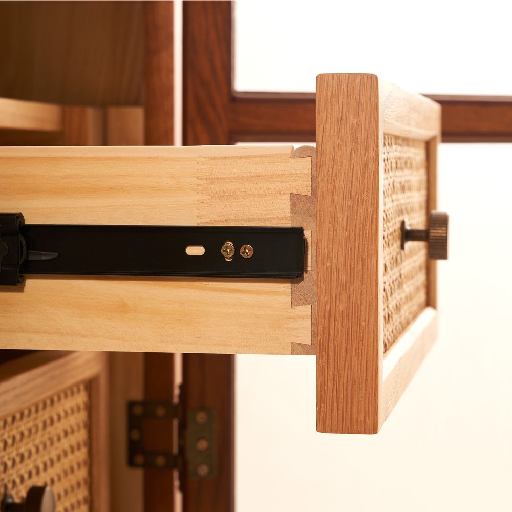 cabinet with solid wood drawers