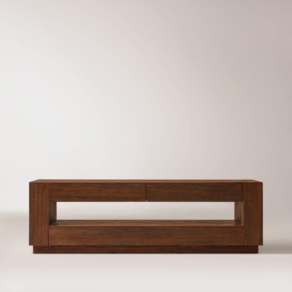 Brown Wood TV Stand