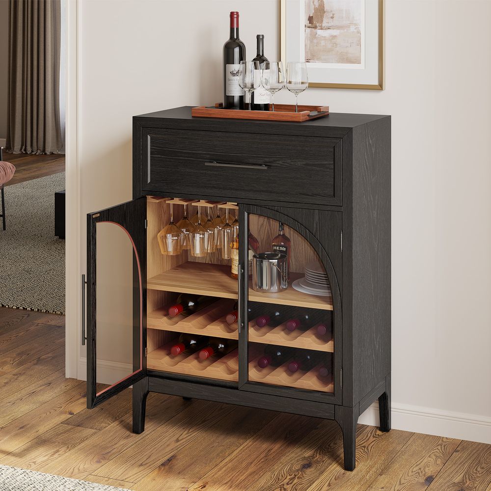 Black Oak Bar Cabinet