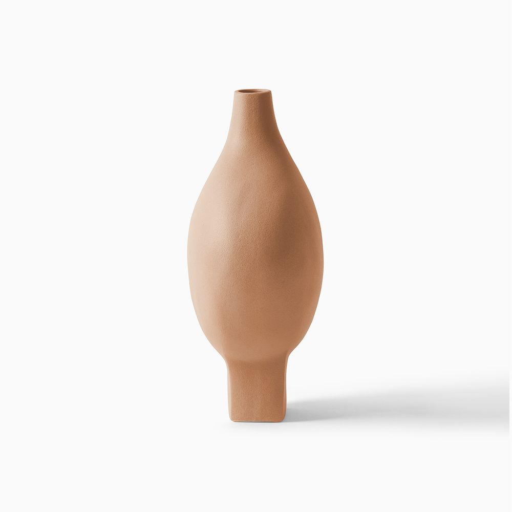 18.5 inch high ceramic vases warm beige