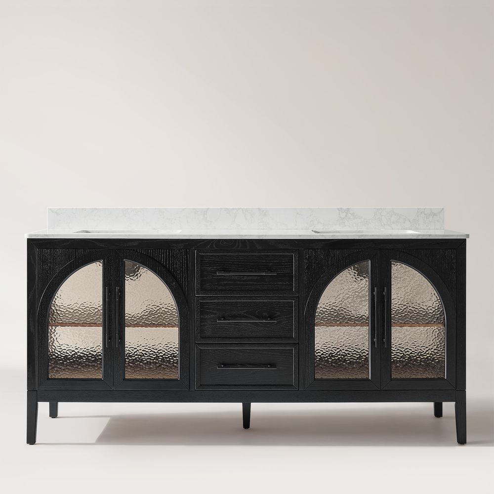 black 72 bathroom vanity
