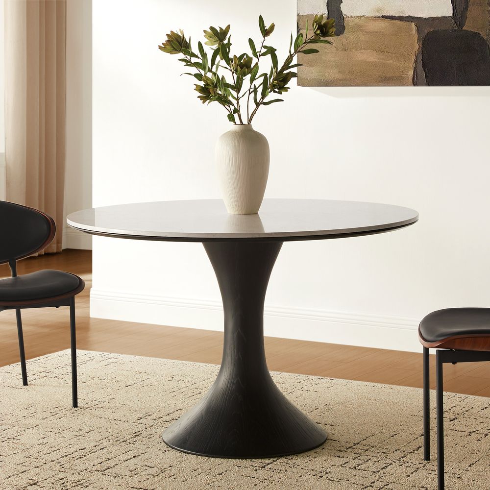47 Inch Round Sintered Stone Dining Table