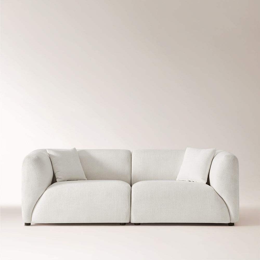 white loveseat