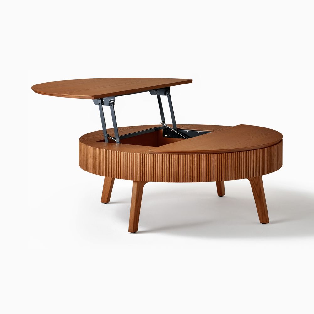 Multifunctional grille Round lift top coffee table