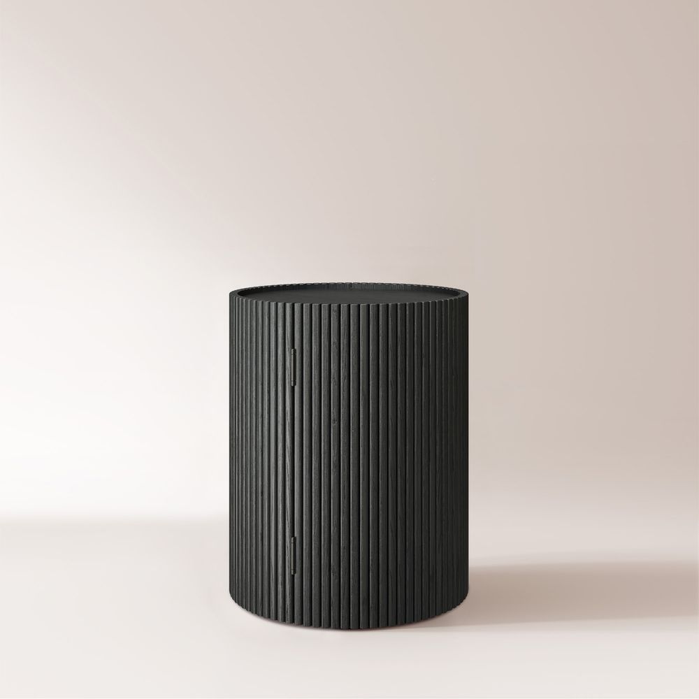 Black Round Side Table