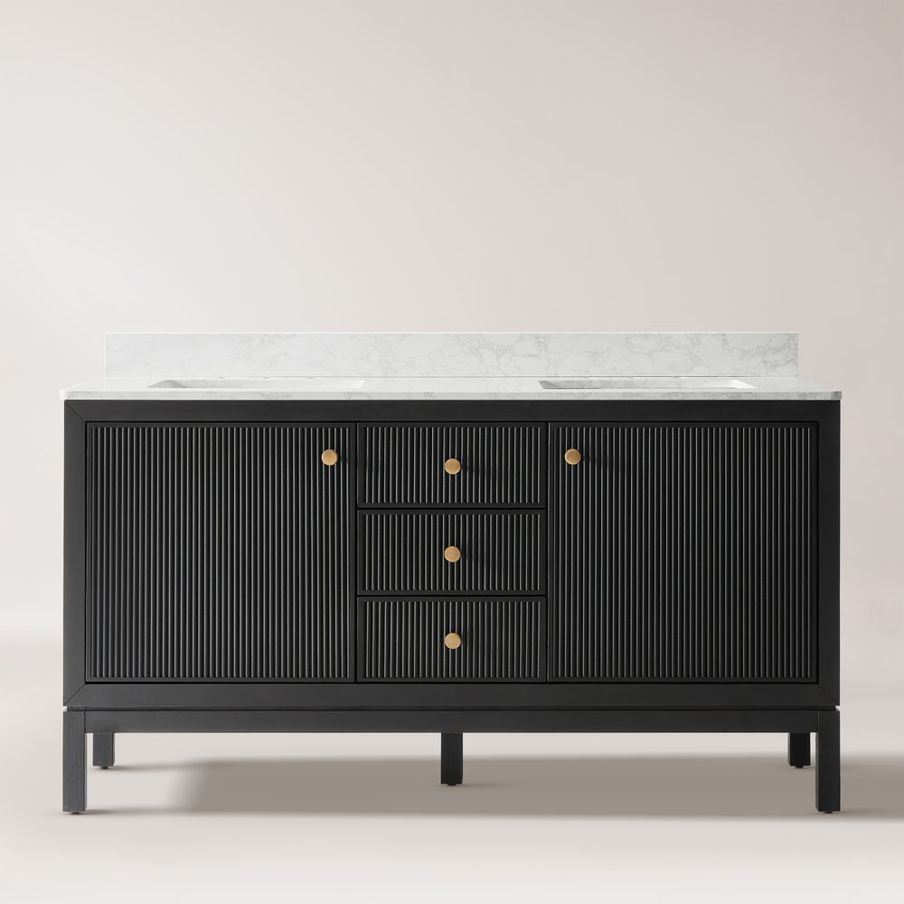 black double vanity bathroom