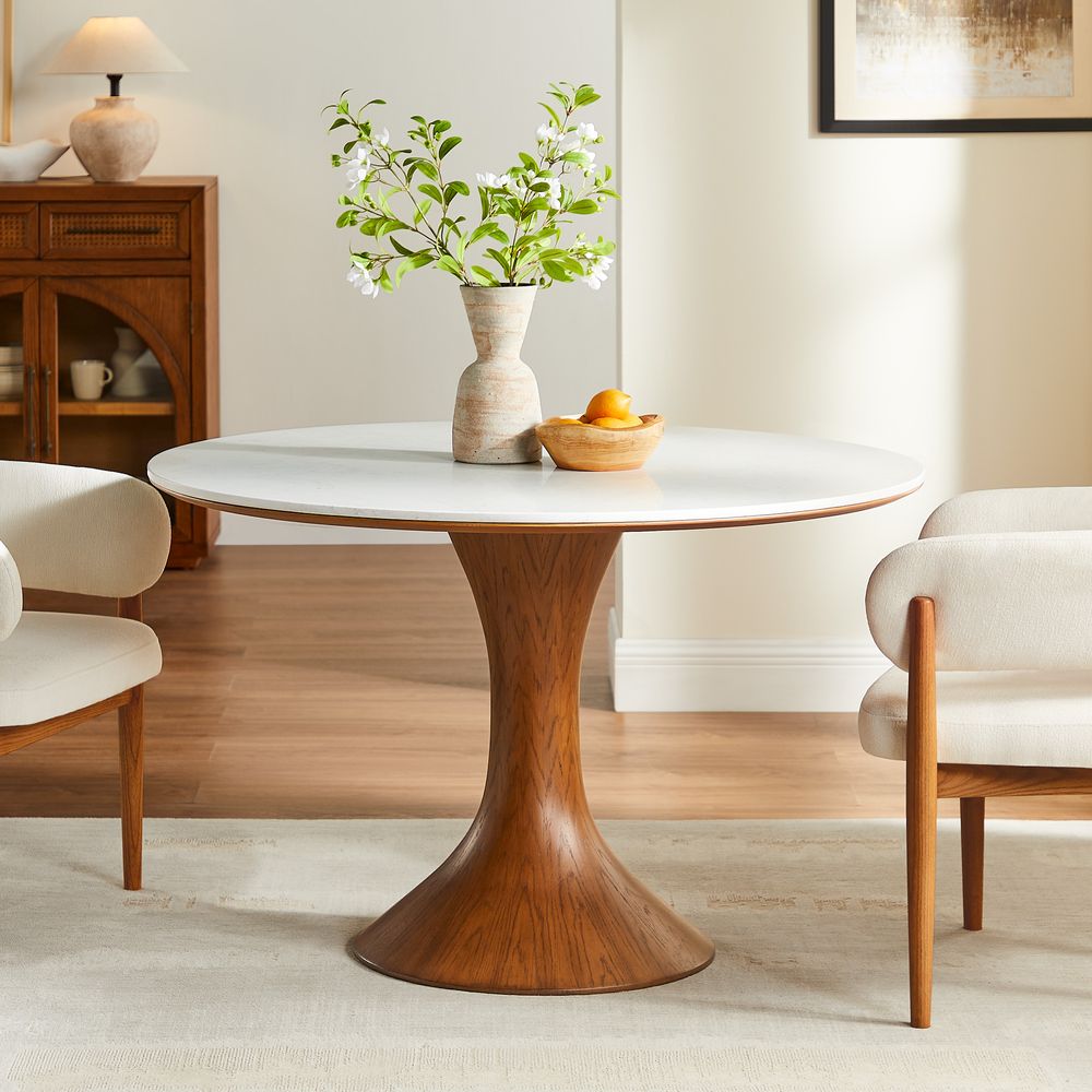 47 Inch Round Sintered Stone Dining Table