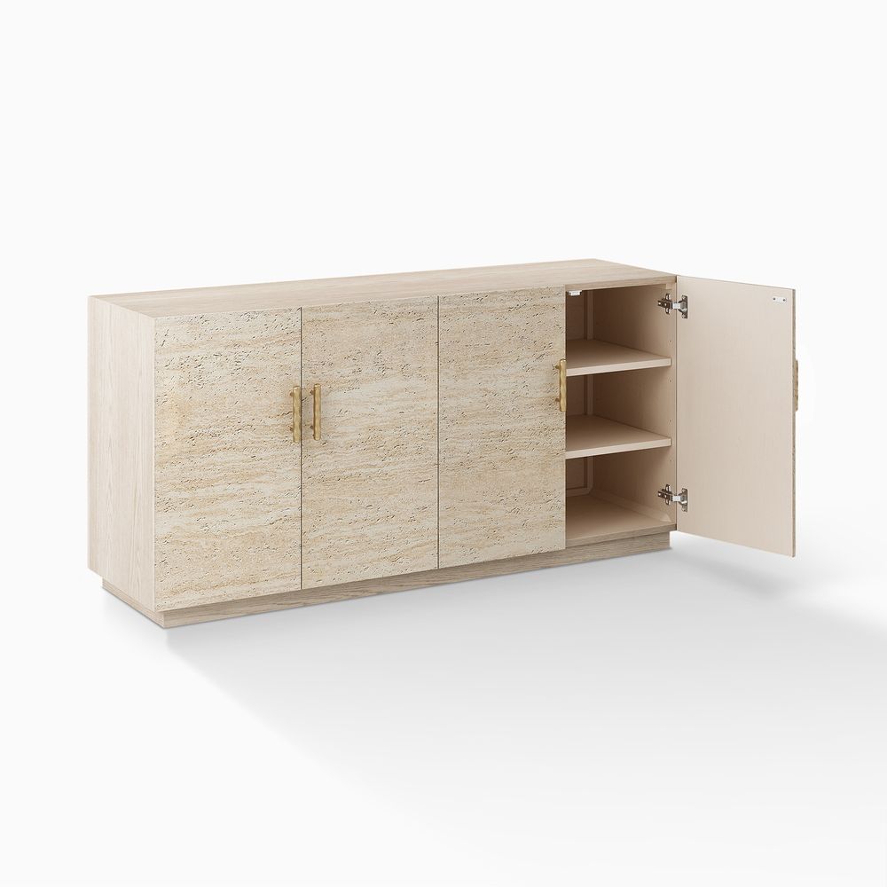 white background of buffet cabinet sideboard