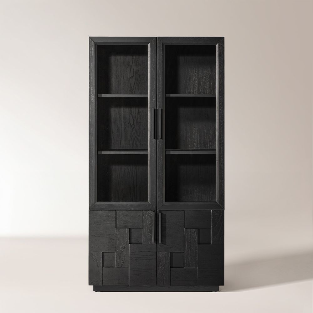 black display cabinet