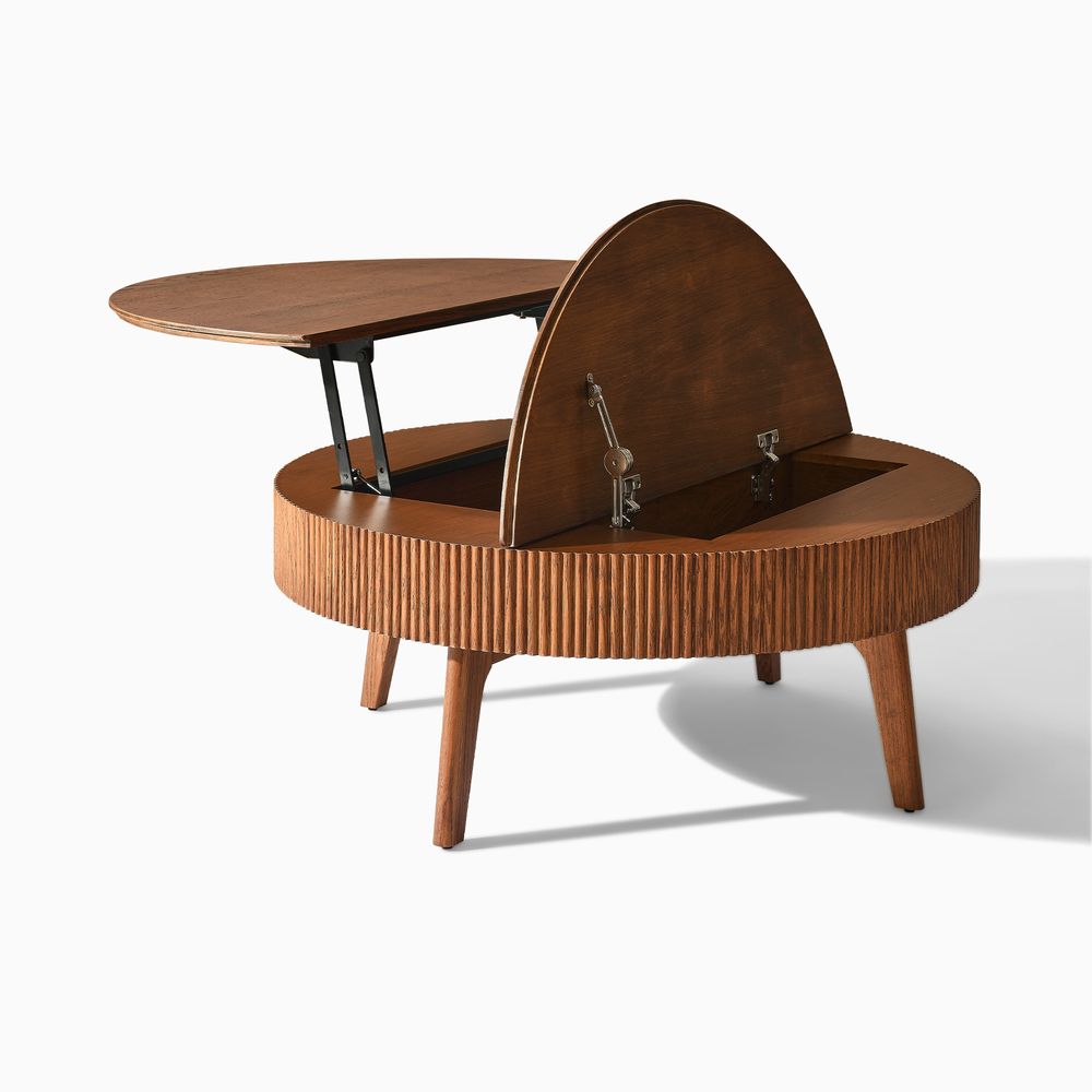 Multifunctional grille Round lift top coffee table