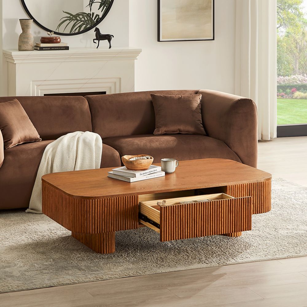 Wood Coffee Tables With Drawers