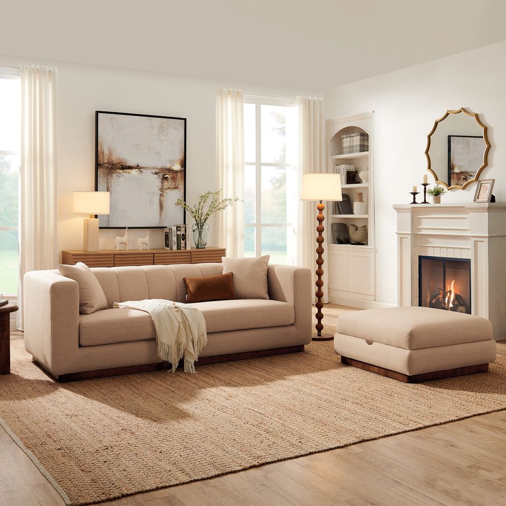 solid wood frame sofa