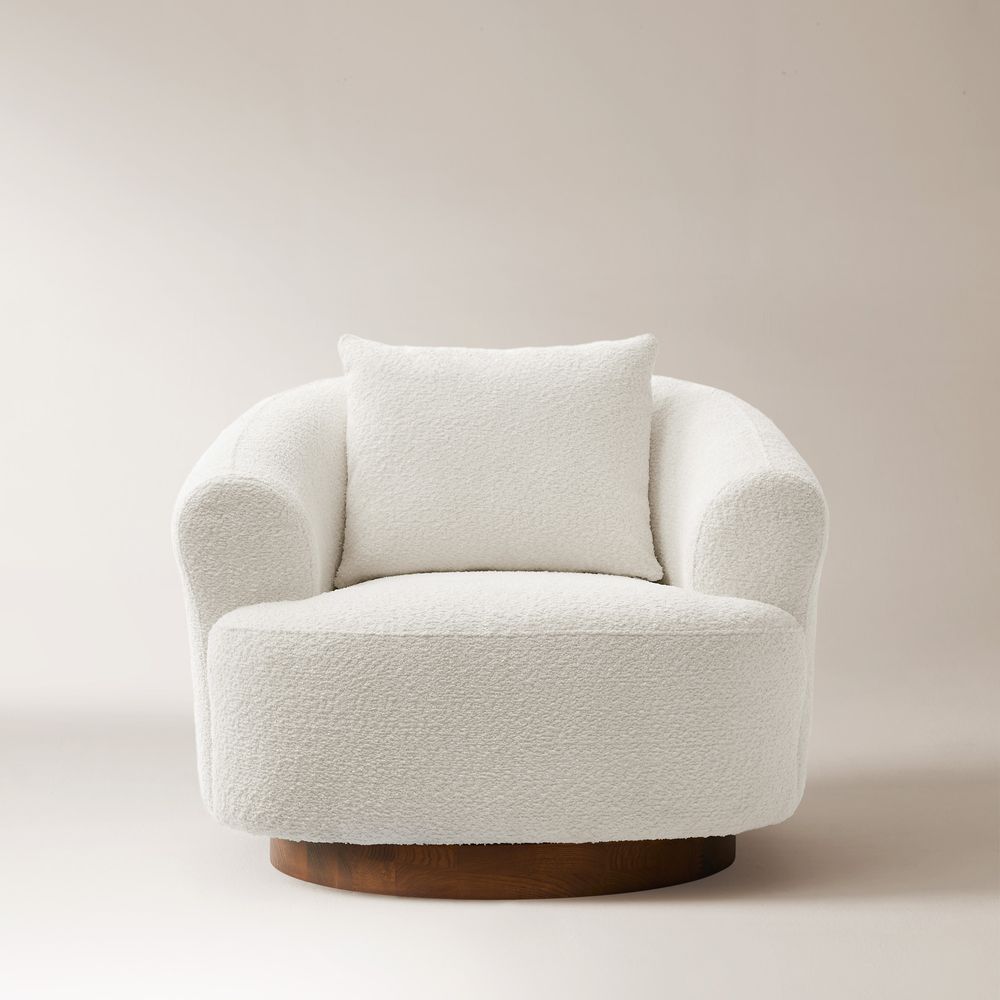 boucle accent chair
