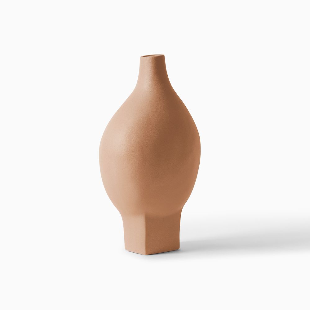 18.5 inch high ceramic vases warm beige