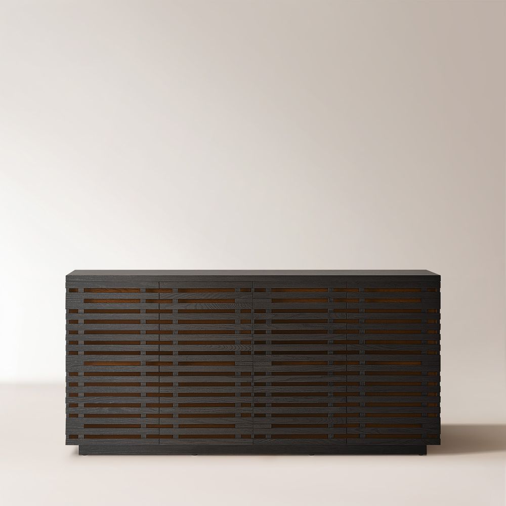 black sideboard with drawers