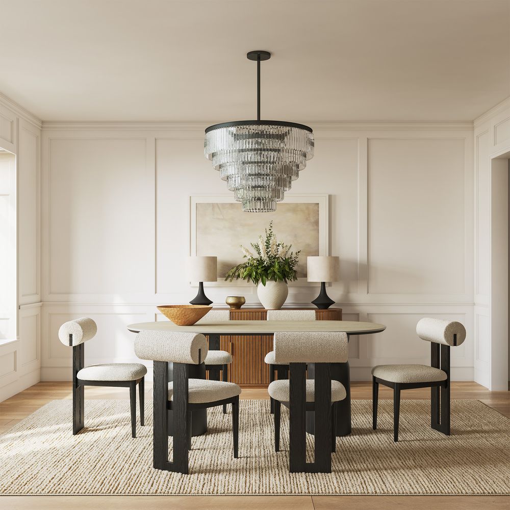 fluted wood sideboard with adjustable shelve