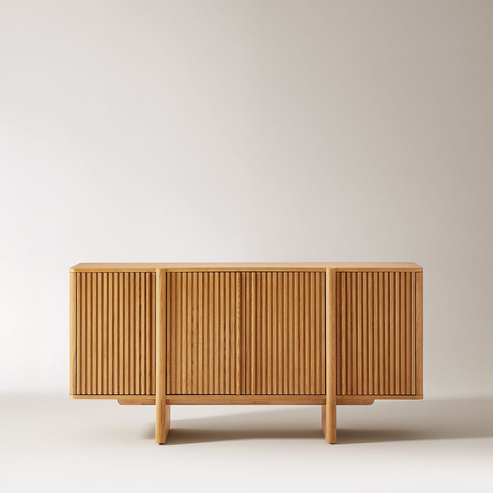 Natural Wood Sideboard
