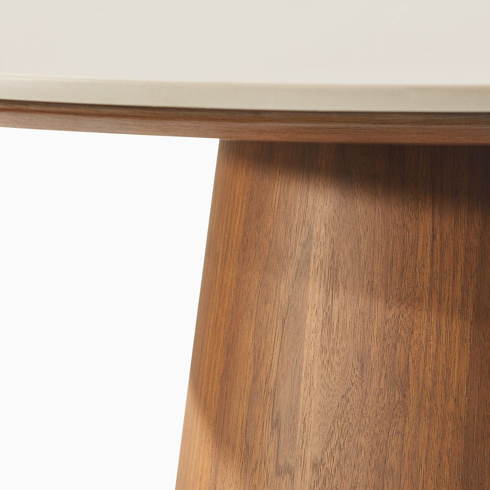 47 Inch Round Dining Table with Marble Tabletop