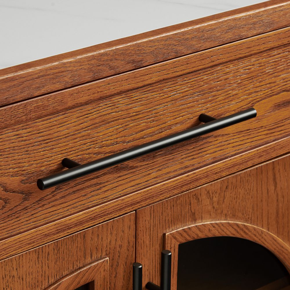Brown Versatile Kitchen Island with Handle