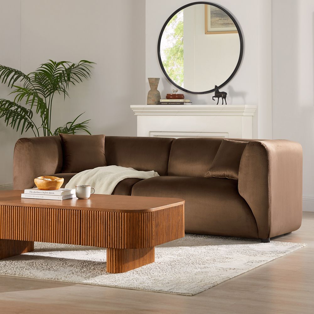 chocolate loveseat sofa