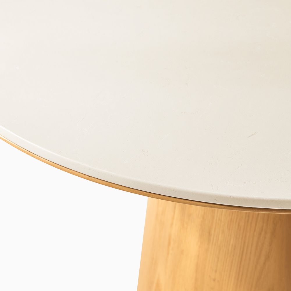 Round Dining Table with Marble Tabletop