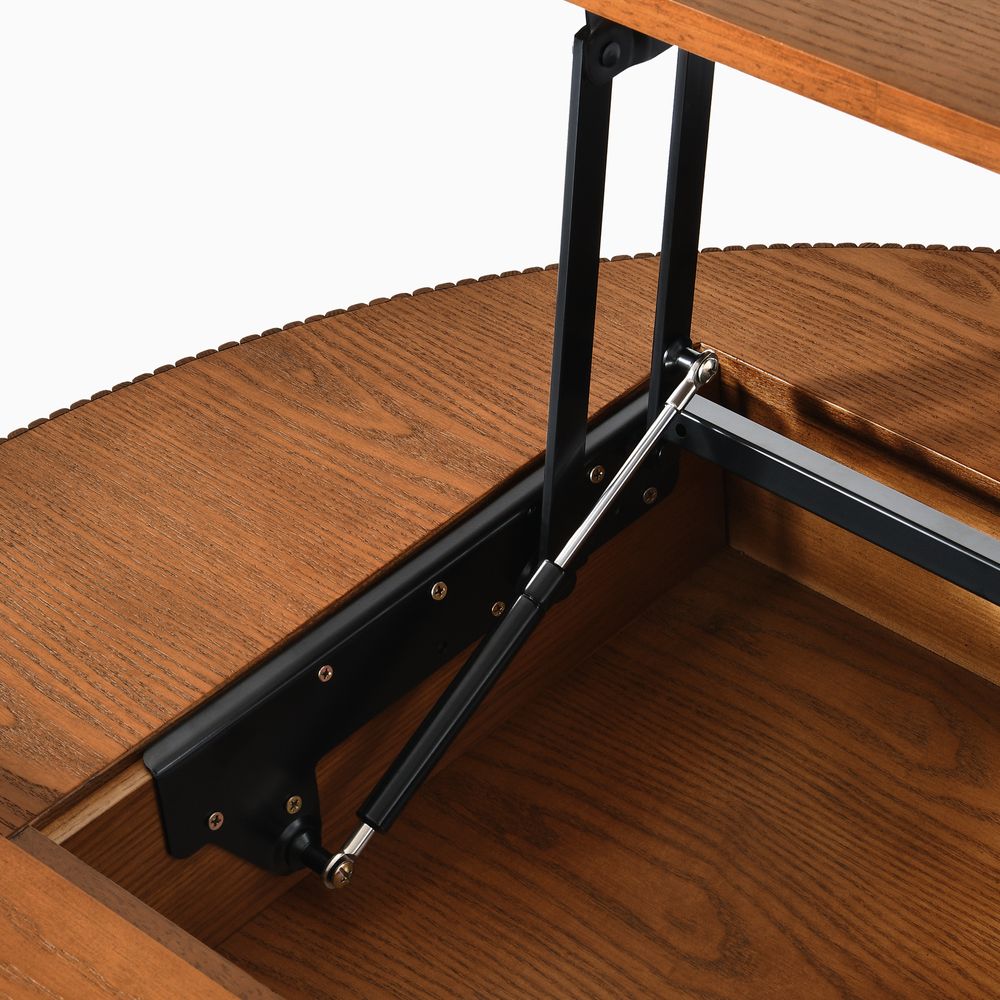 Round lift top coffee table with Hidden Storage