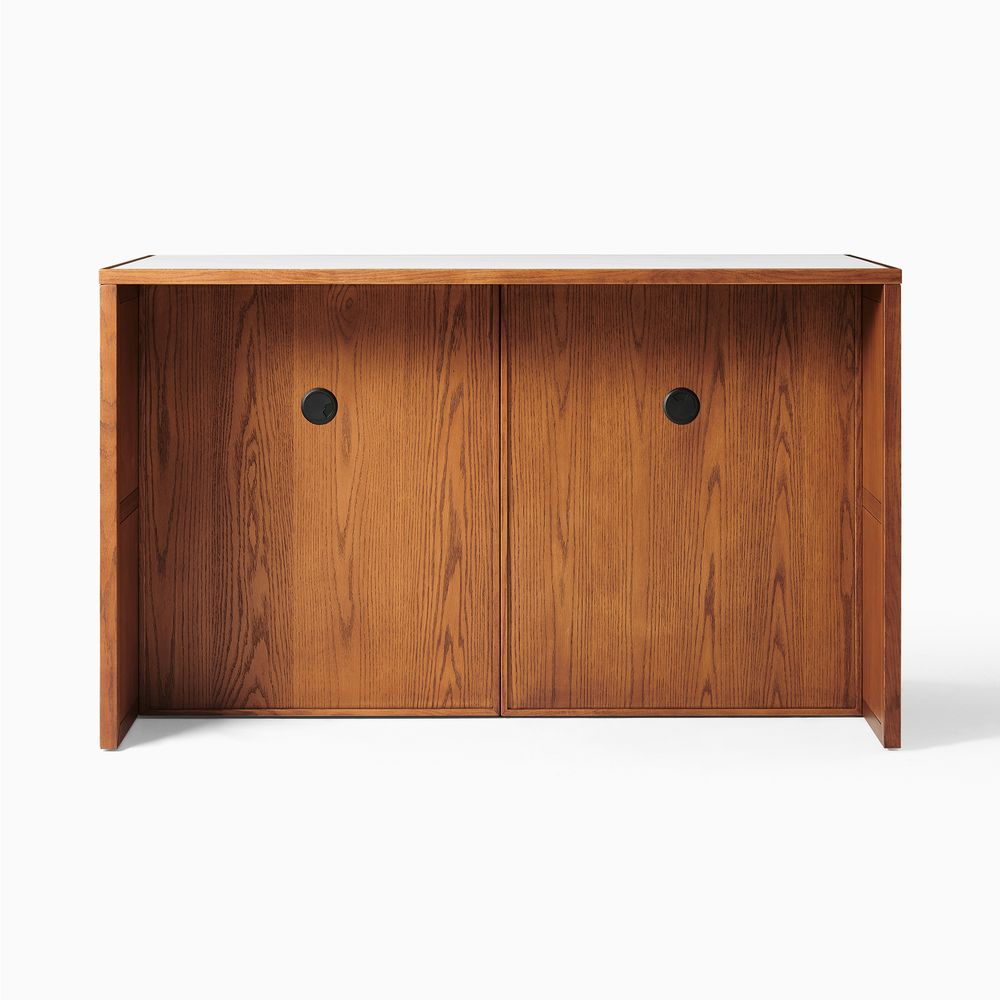 Modern 63" Brown Kitchen Dining Table for 2 Seats