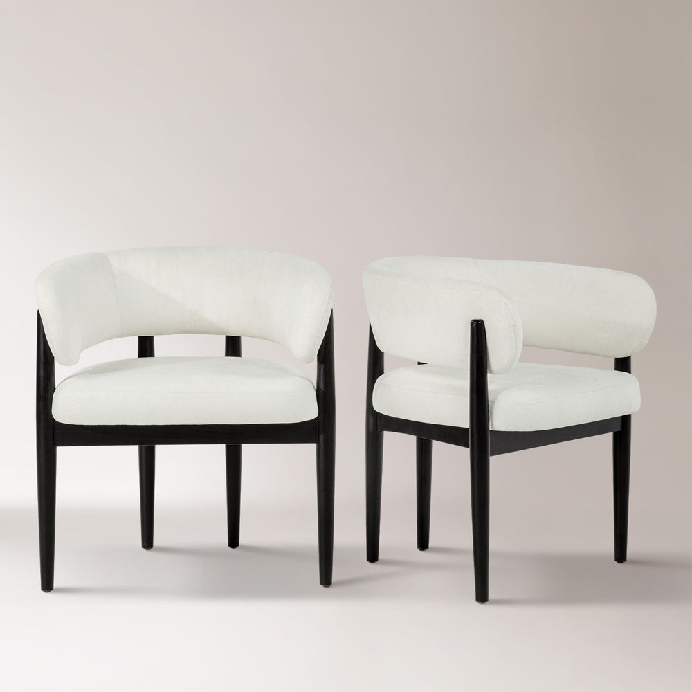 black wood dining chair set