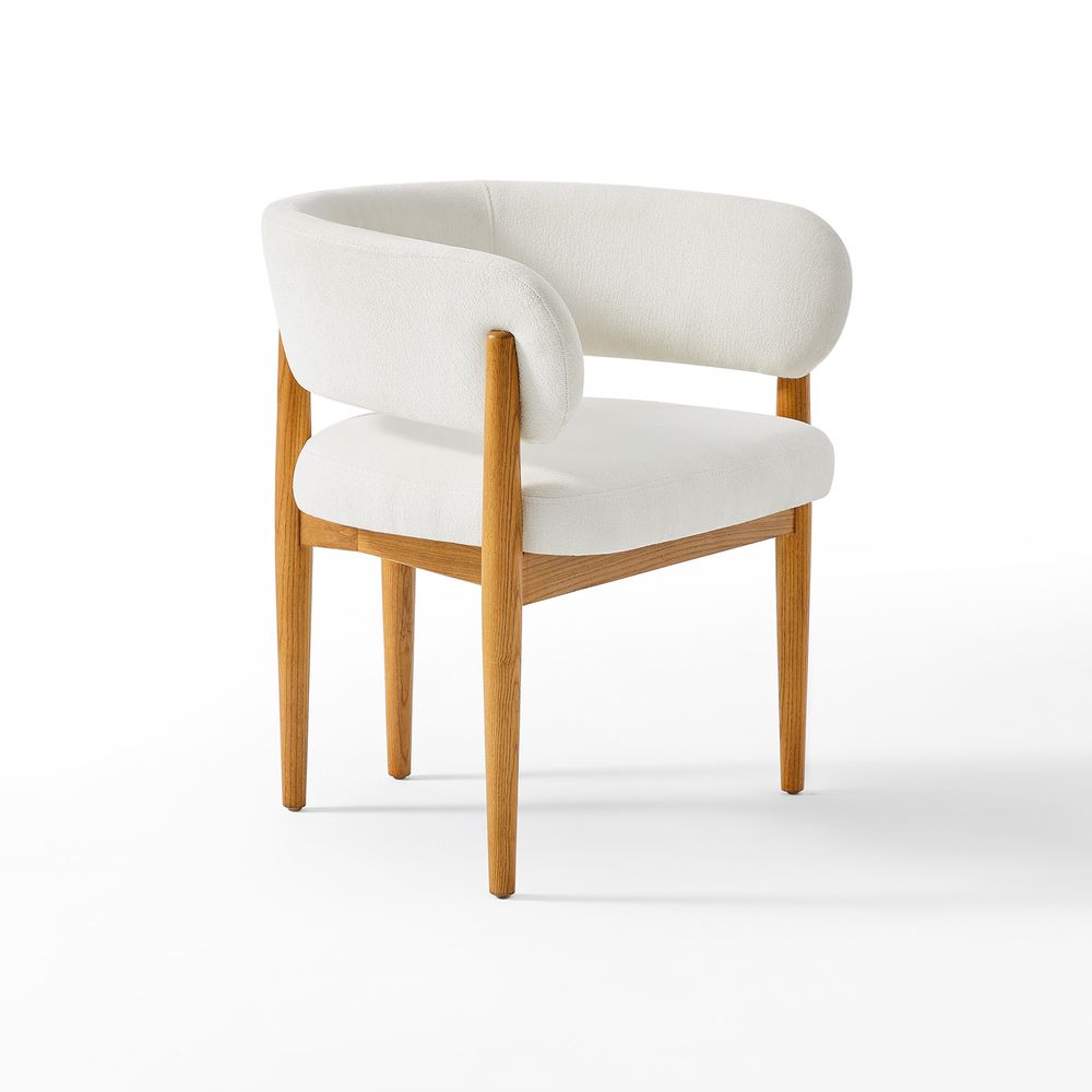 MCM natural dining chairs set with ash wood frame