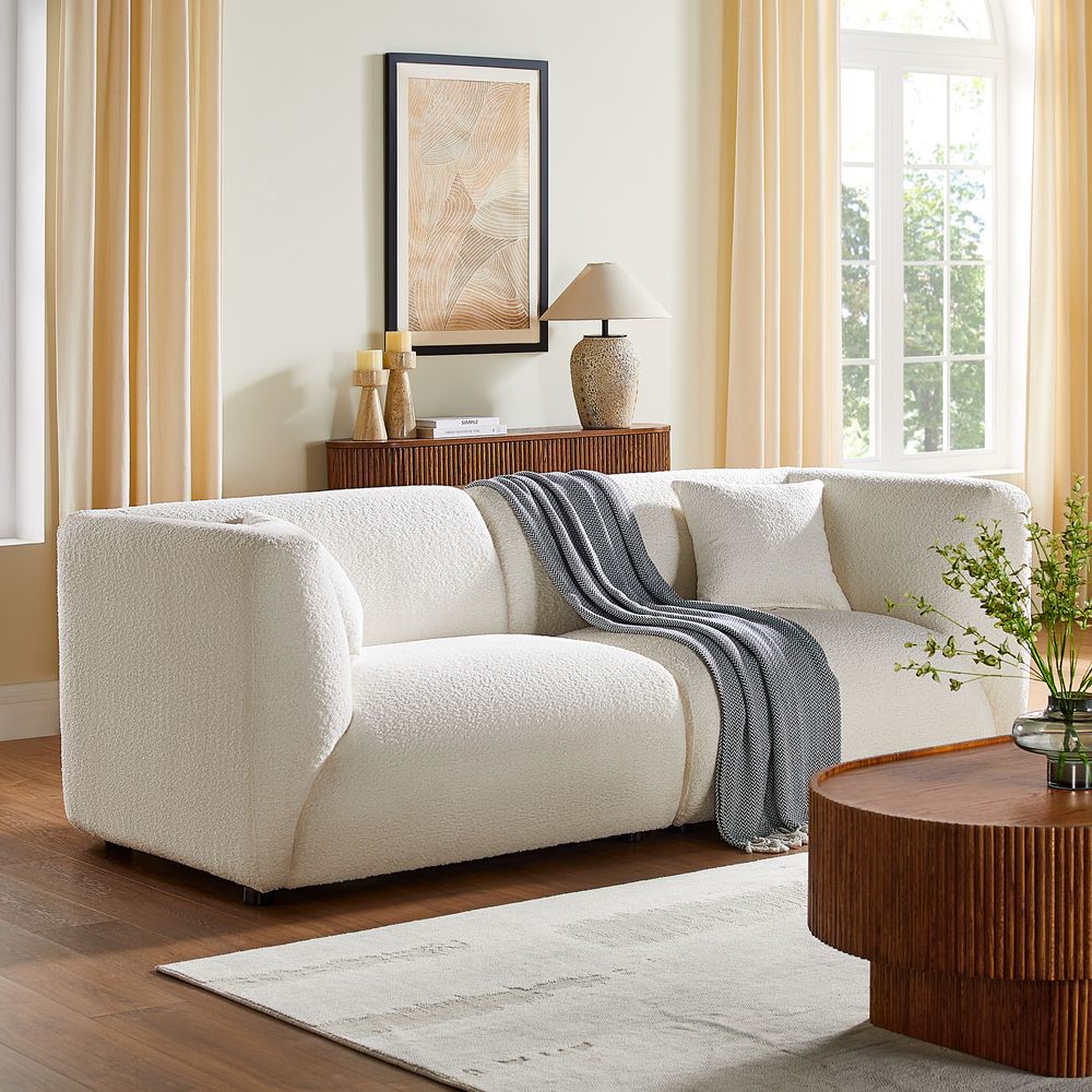 white loveseat sofa