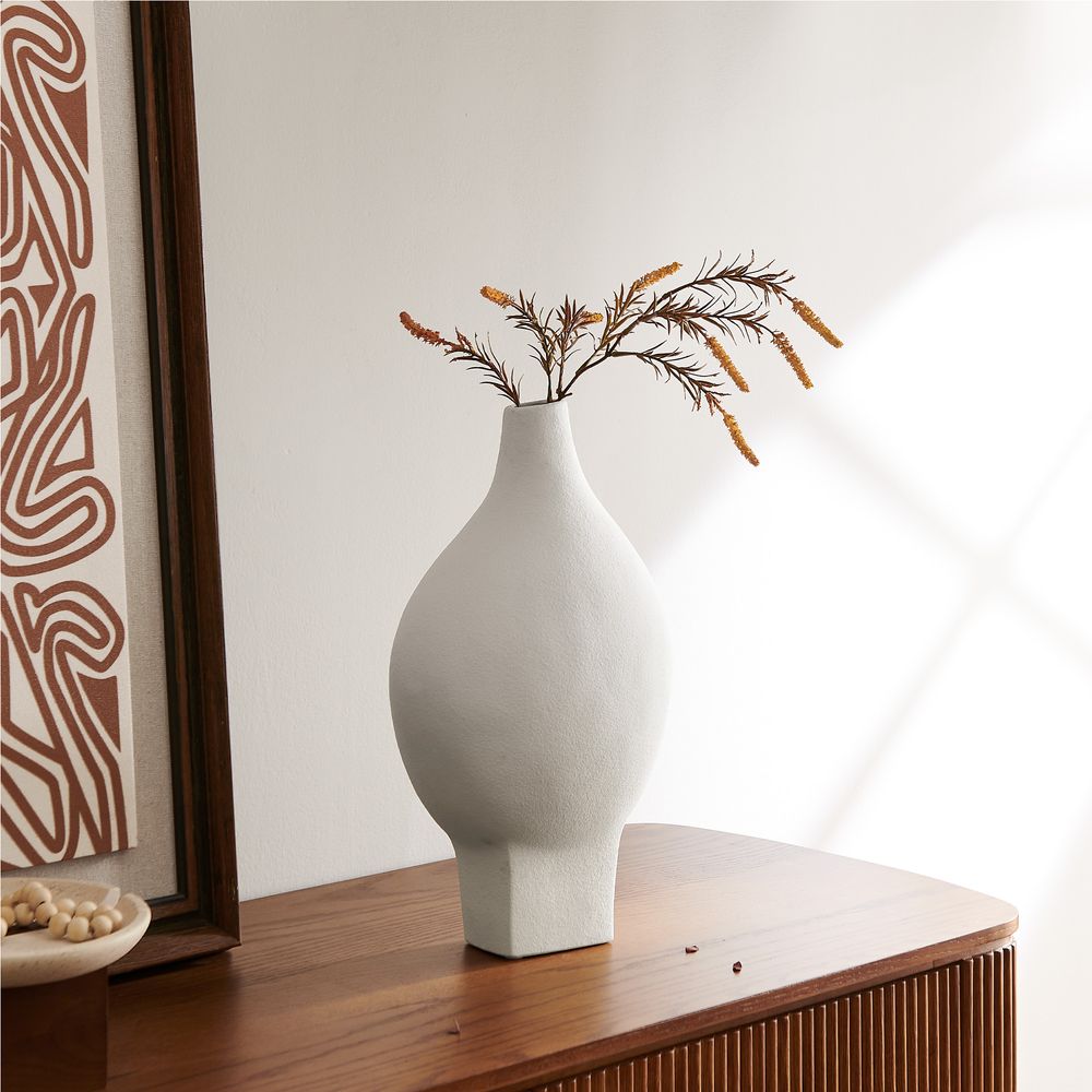 18.5 inch high ceramic vases white