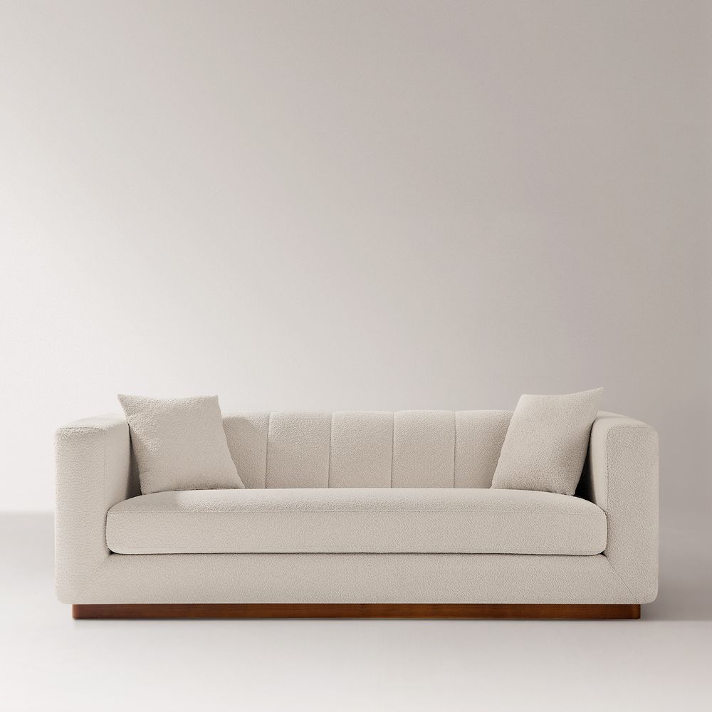 Bouclé loveseat sofa