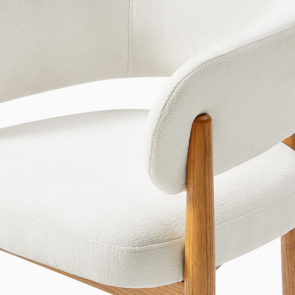 natural solid ash wood dining chairs set with armrest