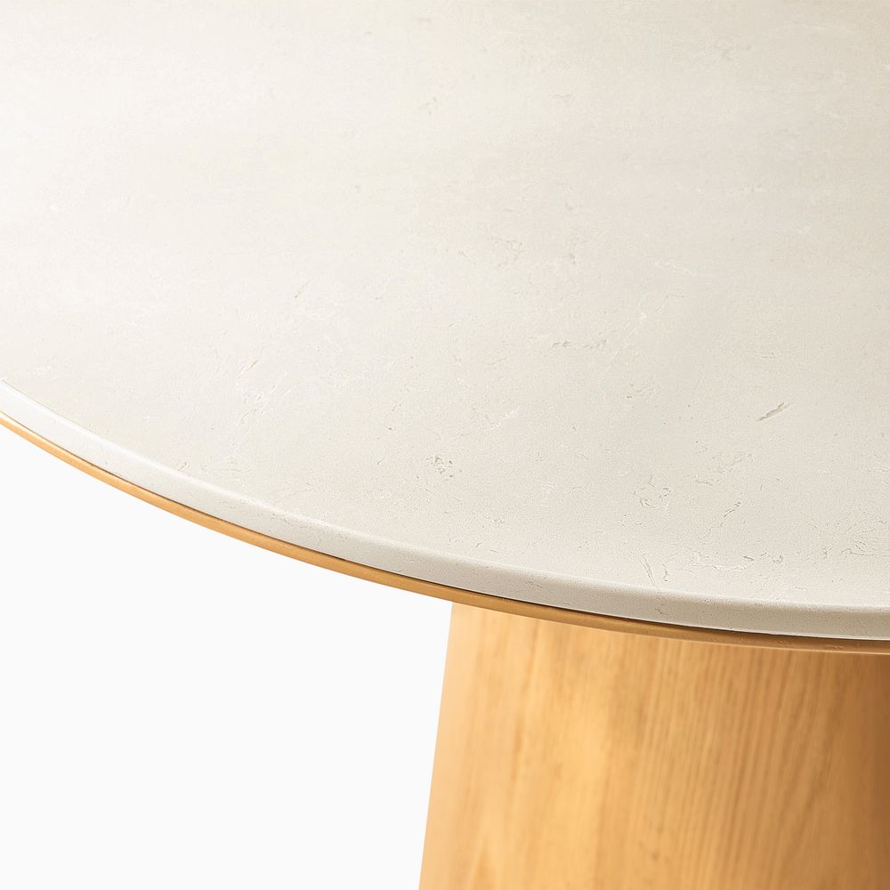 Round Dining Table with Marble Tabletop