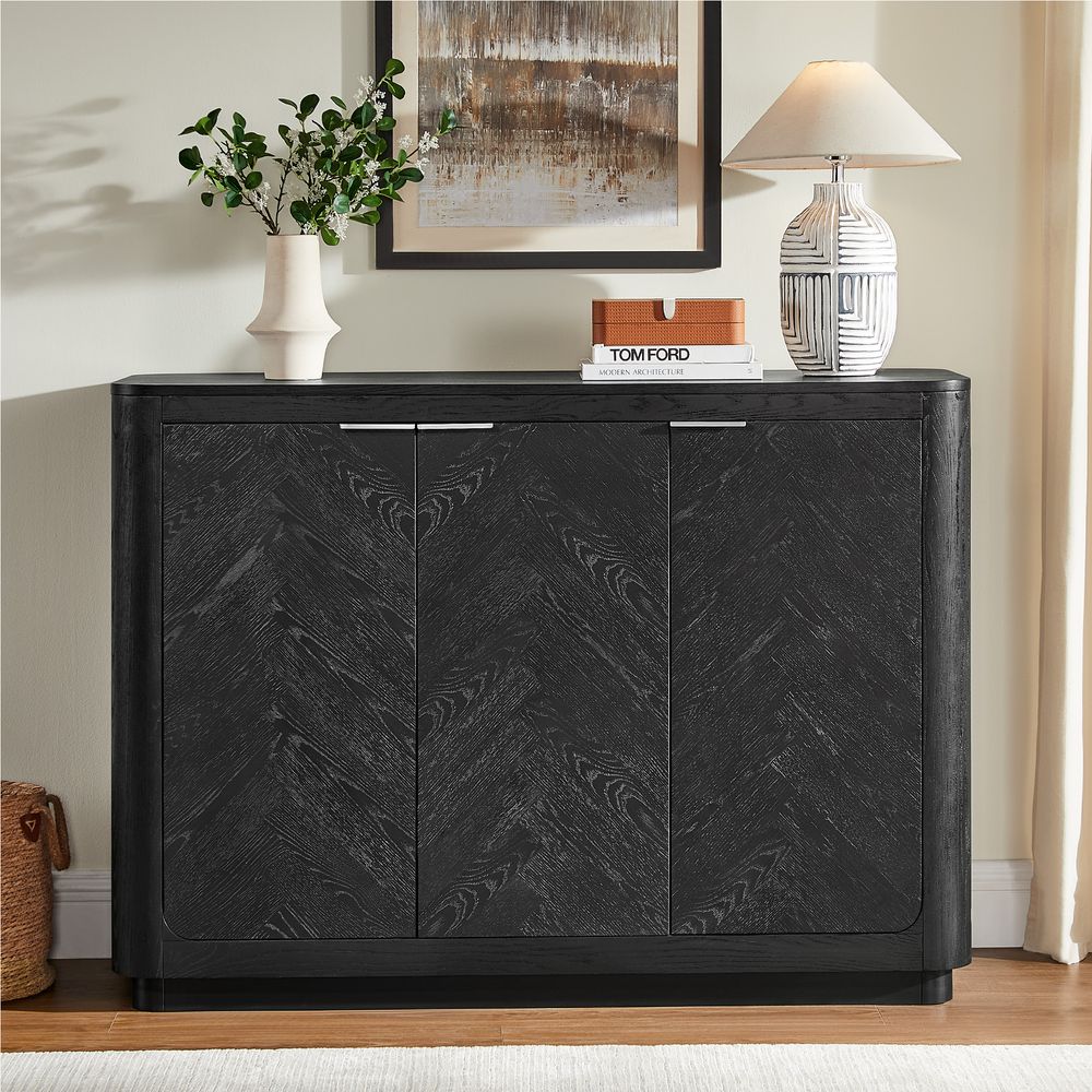 black storage cabinet