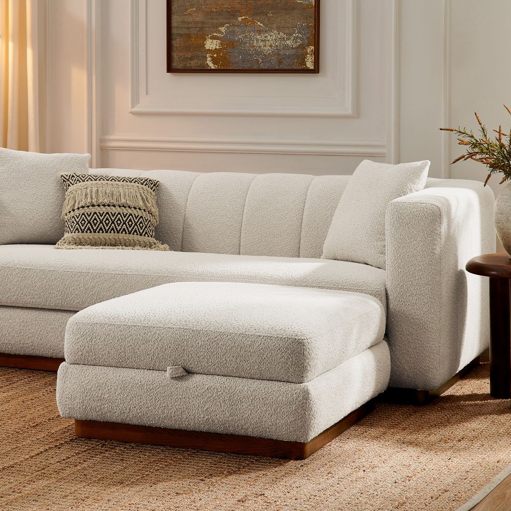 white Bouclé