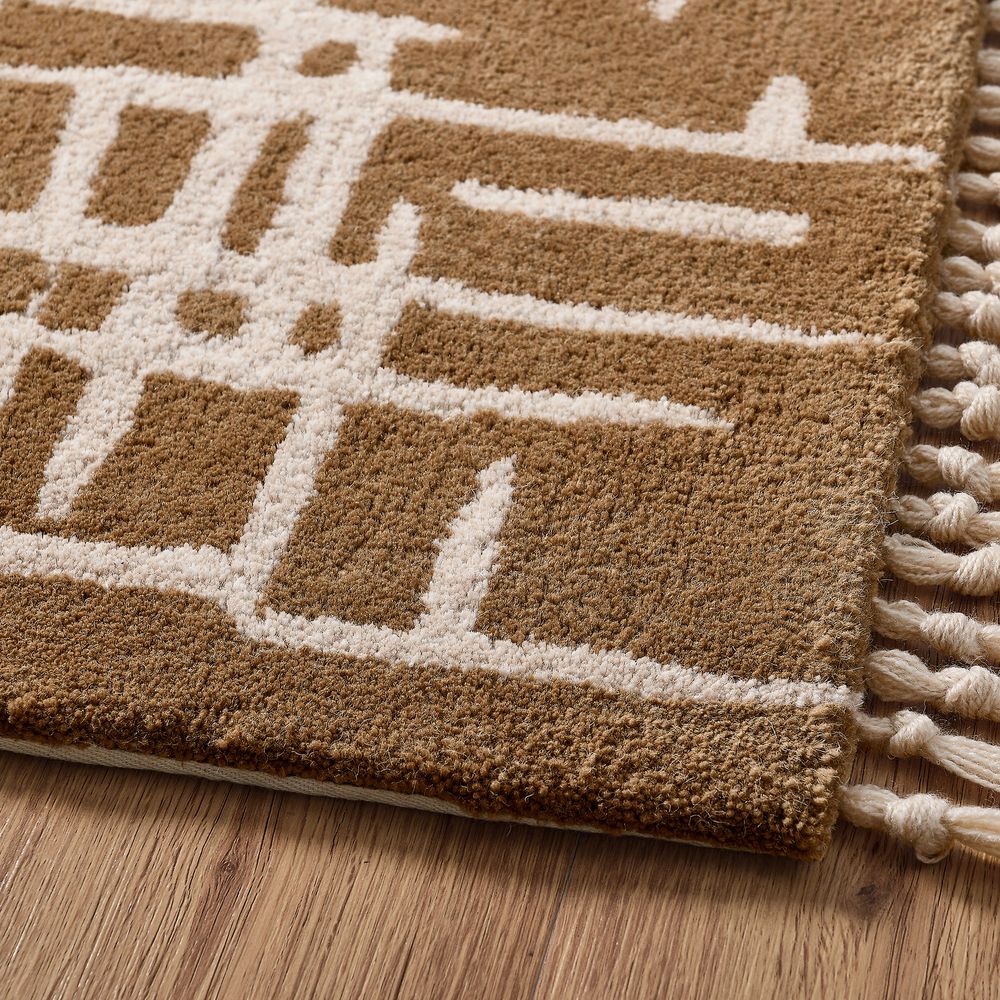100% wool Bohemian runner rug