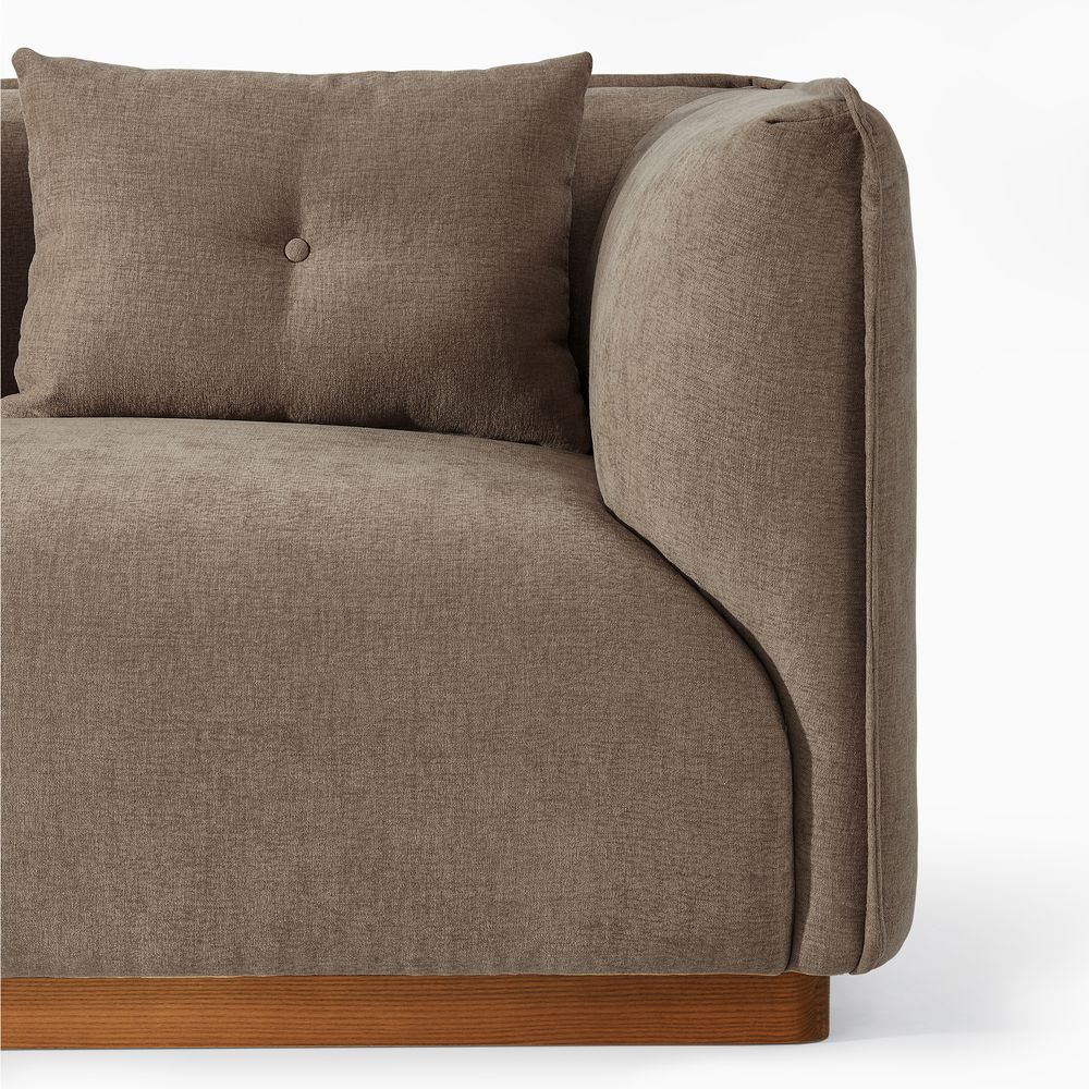 loveseat with solid wood frame