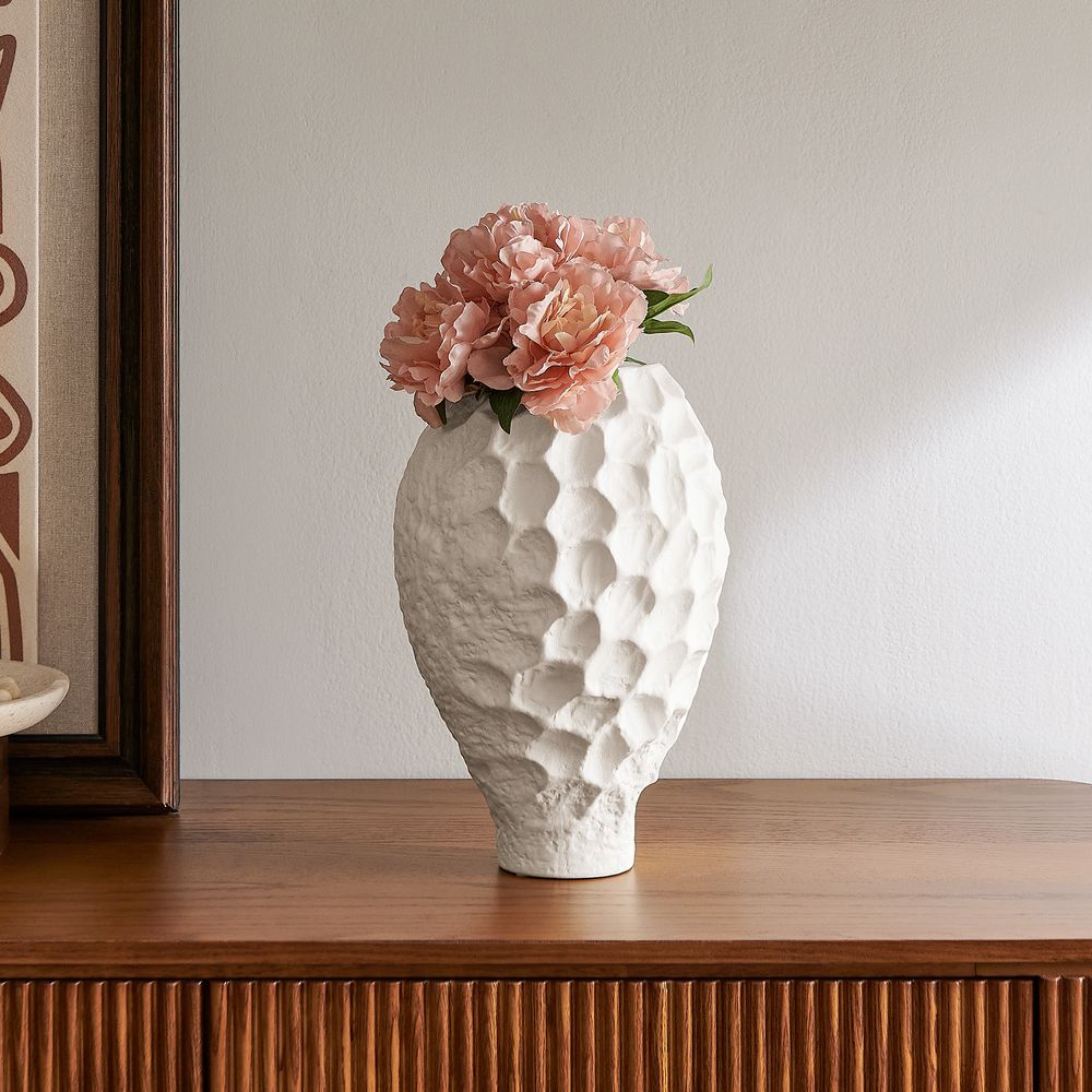 coral design ceramic vase