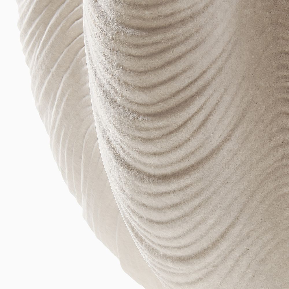 Tridacna gigas design ceramic vase